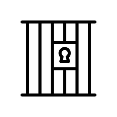 kilitle vektör ince çizgi simgesi