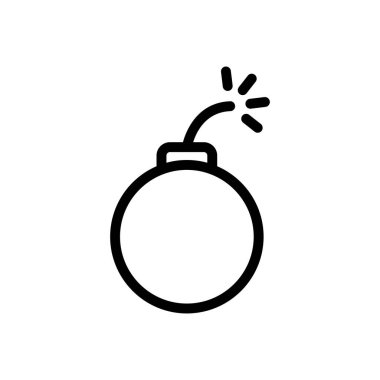 patlama vektörü ince çizgi simgesi