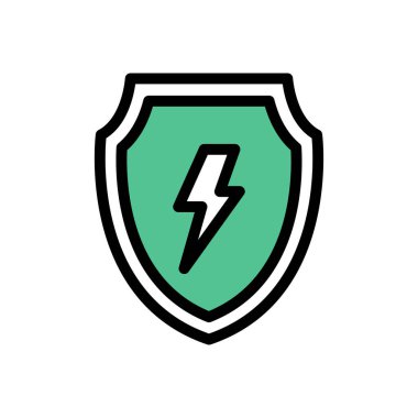 Koruma vektörü düz renk simgesi