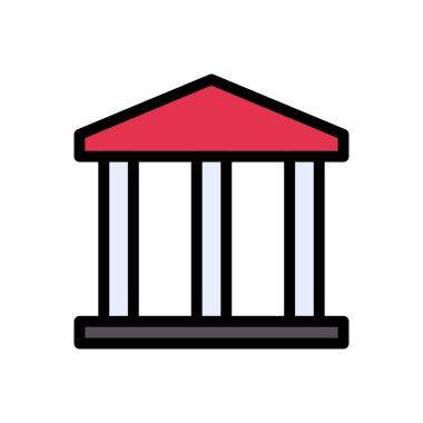 istasyon vektörü düz renk simgesi