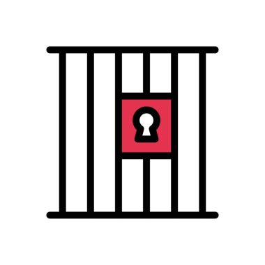 kilit vektörü düz renk simgesi