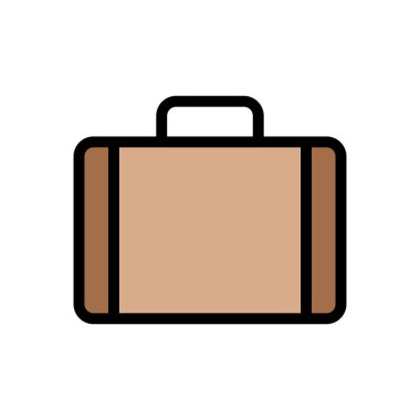evrak çantası vektörü düz renk simgesi