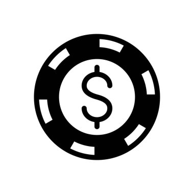 Bozuk para vektörü düz simgesi