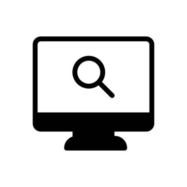 tarayıcı vektörü glyph düz simgesi