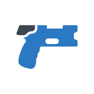 silah vektörü renk simgesi