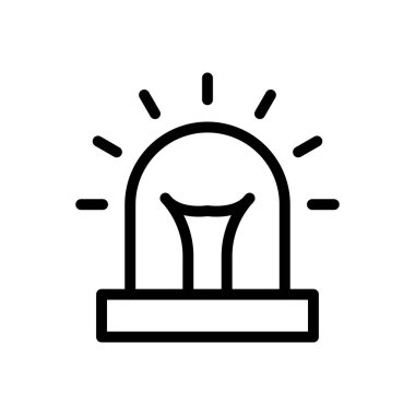 Uyarı vektörü ince çizgi simgesi