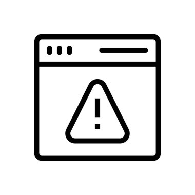 uyarı vektörü ince çizgi simgesi