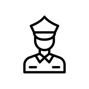 Koruma vektörü ince çizgi simgesi