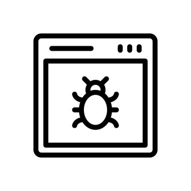 Virüs vektörü ince çizgi simgesi