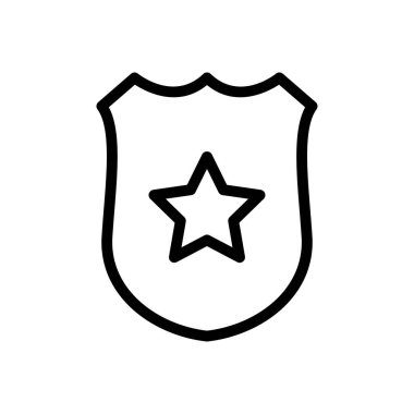 rozet vektörü ince çizgi simgesi