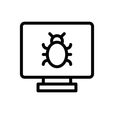 hata vektörü ince çizgi simgesi