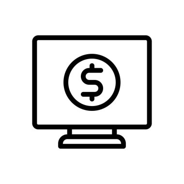 çevrimiçi vektör ince çizgi simgesi