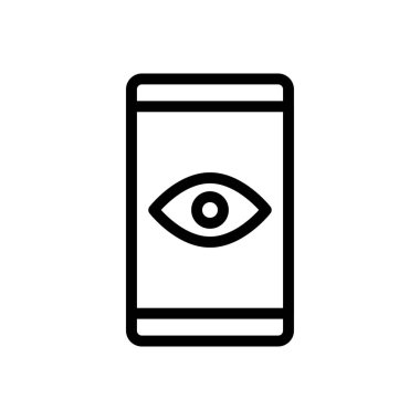 mobil vektör ince çizgi simgesi