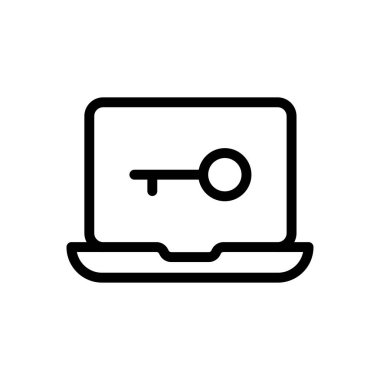 Erişim vektörü ince çizgi simgesi