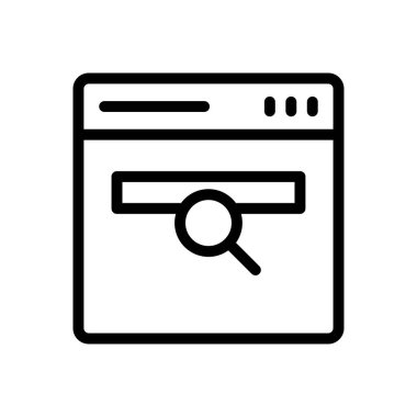 Web sayfası ince çizgi simgesi