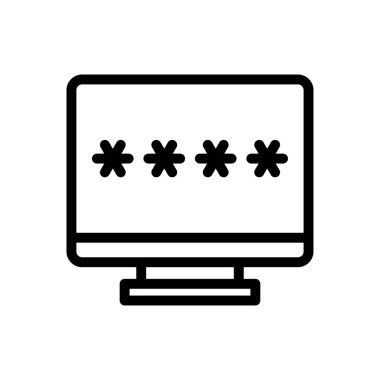 Giriş vektörü ince çizgi simgesi