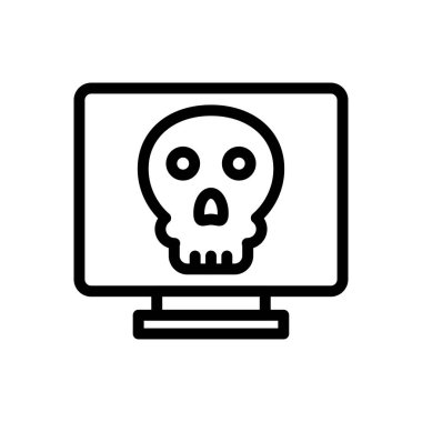 Virüs vektörü ince çizgi simgesi