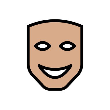 maske vektör düz renk simgesi