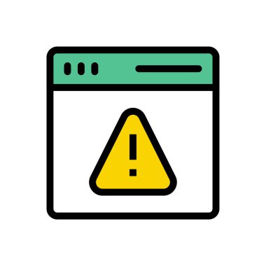 uyarı vektörü düz renk simgesi