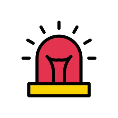 Uyarı vektörü düz renk simgesi