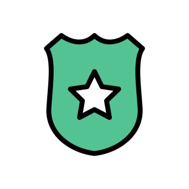 rozet vektörü düz renk simgesi