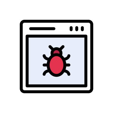 Virüs vektörü düz renk simgesi