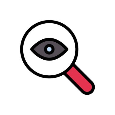 arama vektörü düz renk simgesi