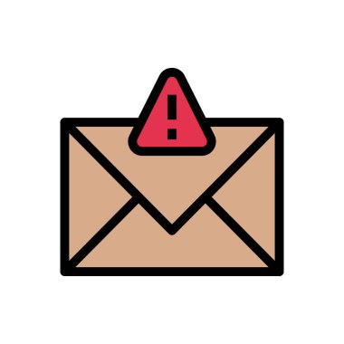 tehdit vektörü düz renk simgesi