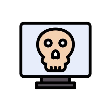 Virüs vektörü düz renk simgesi