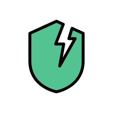 bozuk vektör düz renk simgesi