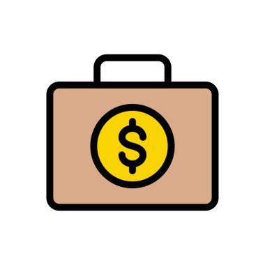 torba vektörü düz renk simgesi