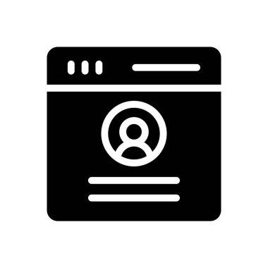 tarayıcı vektörü glyph düz simgesi