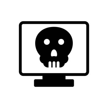 Virüs vektör düz simgesi