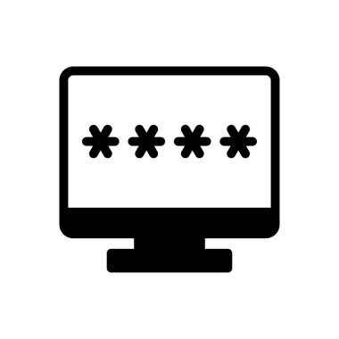 giriş vektörü glyph düz simgesi