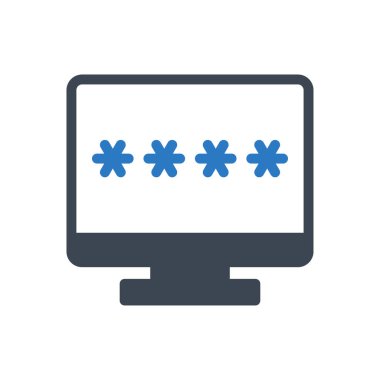 giriş vektörü kabartma renk simgesi