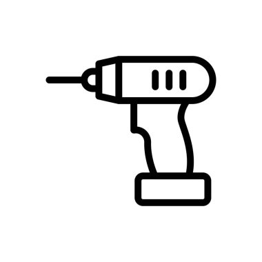 makine vektörü ince çizgi simgesi