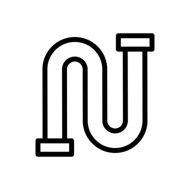 Boru hattı vektör ince çizgi simgesi