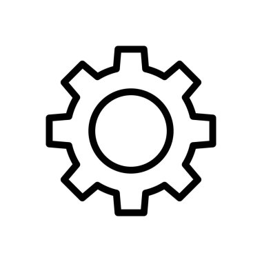 dişli vektör ince çizgi simgesi