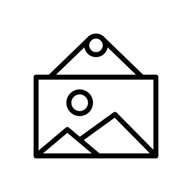 fotoğraf vektörü ince çizgi simgesi