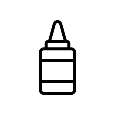 sakız vektörü ince çizgi simgesi