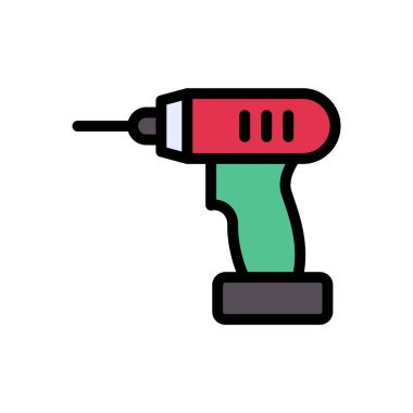 makine vektörü düz renk simgesi