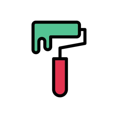 boya vektörü düz renk simgesi