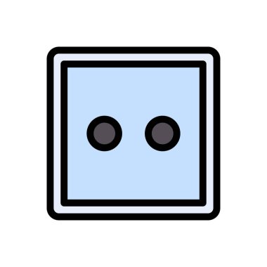 elektrik vektörü düz renk simgesi