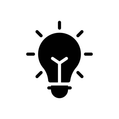 ampul vektör kabartması düz simge