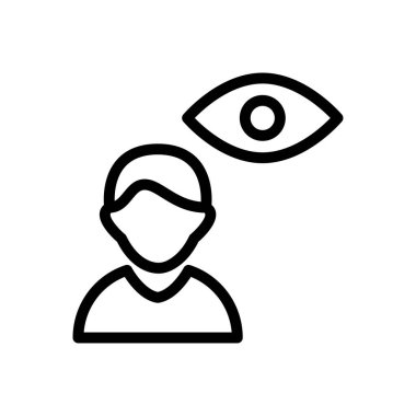 denetleme vektörü ince çizgi simgesi