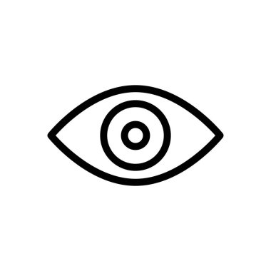 Retina vektörü ince çizgi simgesi