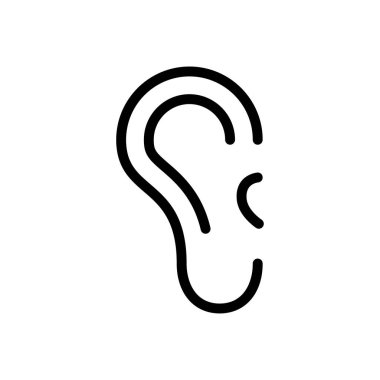 vektör ince çizgi simgesini dinle