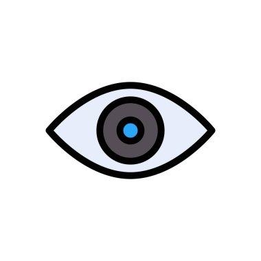 Retina vektörü düz renk simgesi