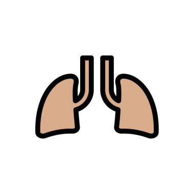nefes vektörü düz renk simgesi