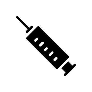Şırınga vektörü düz simgesi
